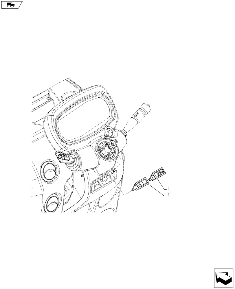 Схема запчастей Case IH FARMALL 105U - (55.512.BY[01]) - STD + VAR - 332717, 391713, 391756 - INSTRUMENT PANEL, SWITCH, NA (55) - ELECTRICAL SYSTEMS