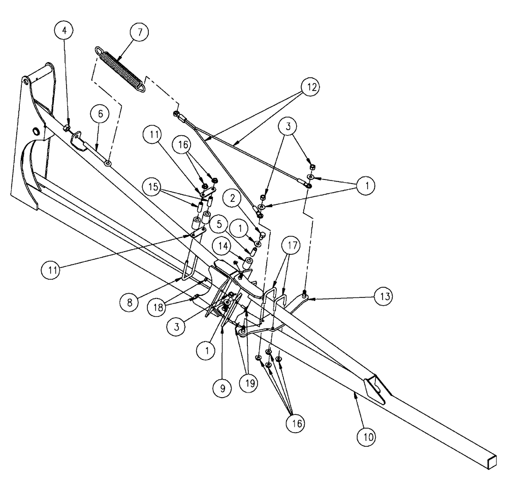 Схема запчастей Case IH SPX4260 - (08-008) - BOOM, BREAKAWAY ASSEMBLY (09) - BOOMS