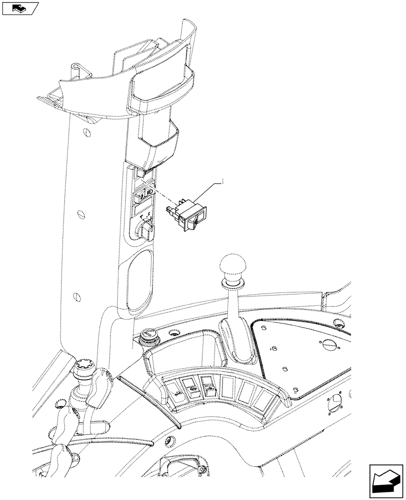 Схема запчастей Case IH FARMALL 105U - (55.405.AV) - VAR - 331735, 331744, 335717, 336717 - HEADLIGHT, ROOF-MOUNTED, SWITCH, ISO (55) - ELECTRICAL SYSTEMS