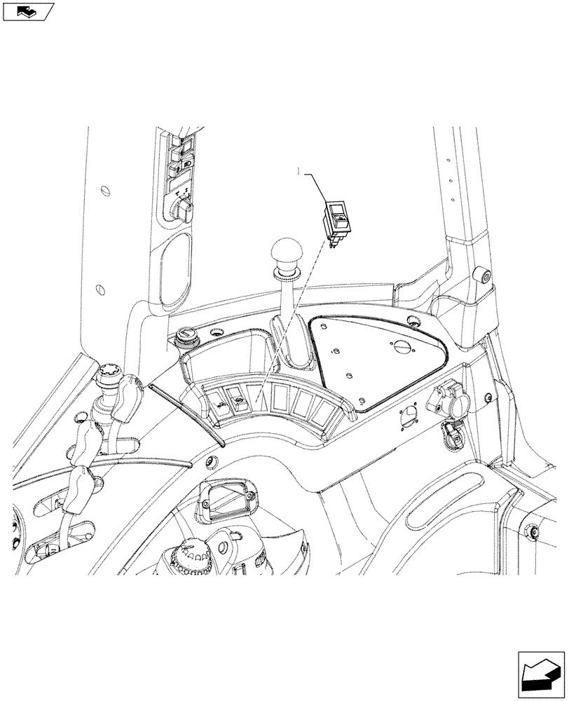 Схема запчастей Case IH FARMALL 105U - (55.522.AB[01]) - VAR - 330833 - PTO, SWITCH (55) - ELECTRICAL SYSTEMS