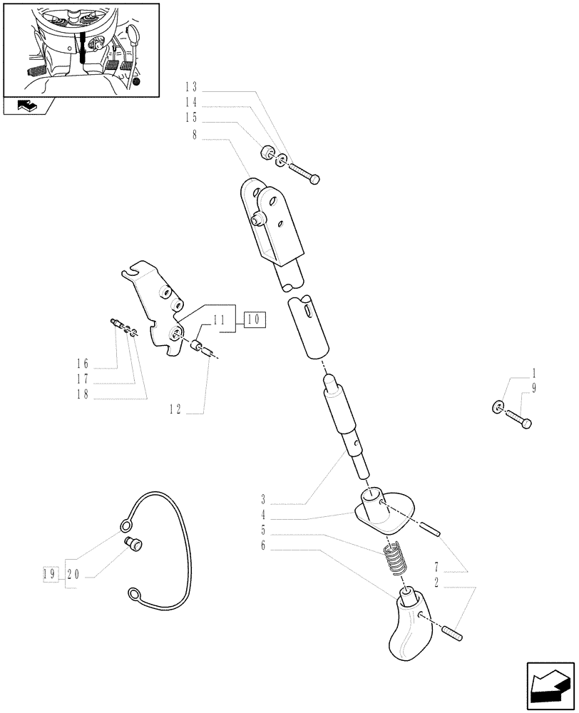 Схема запчастей Case IH FARMALL 85C - (1.92.26/02) - FRONT AXLE WITH EL.HYDR. DIFF. LOCK (40 KM/H) FOR FRONT HPL - PTO CONTROL (VAR.332323) (10) - OPERATORS PLATFORM/CAB