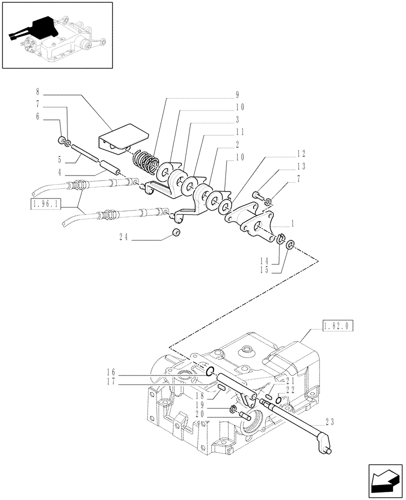 Схема запчастей Case IH MXU100 - (1.82.5[01]) - LIFT - CONTROL PARTS (07) - HYDRAULIC SYSTEM