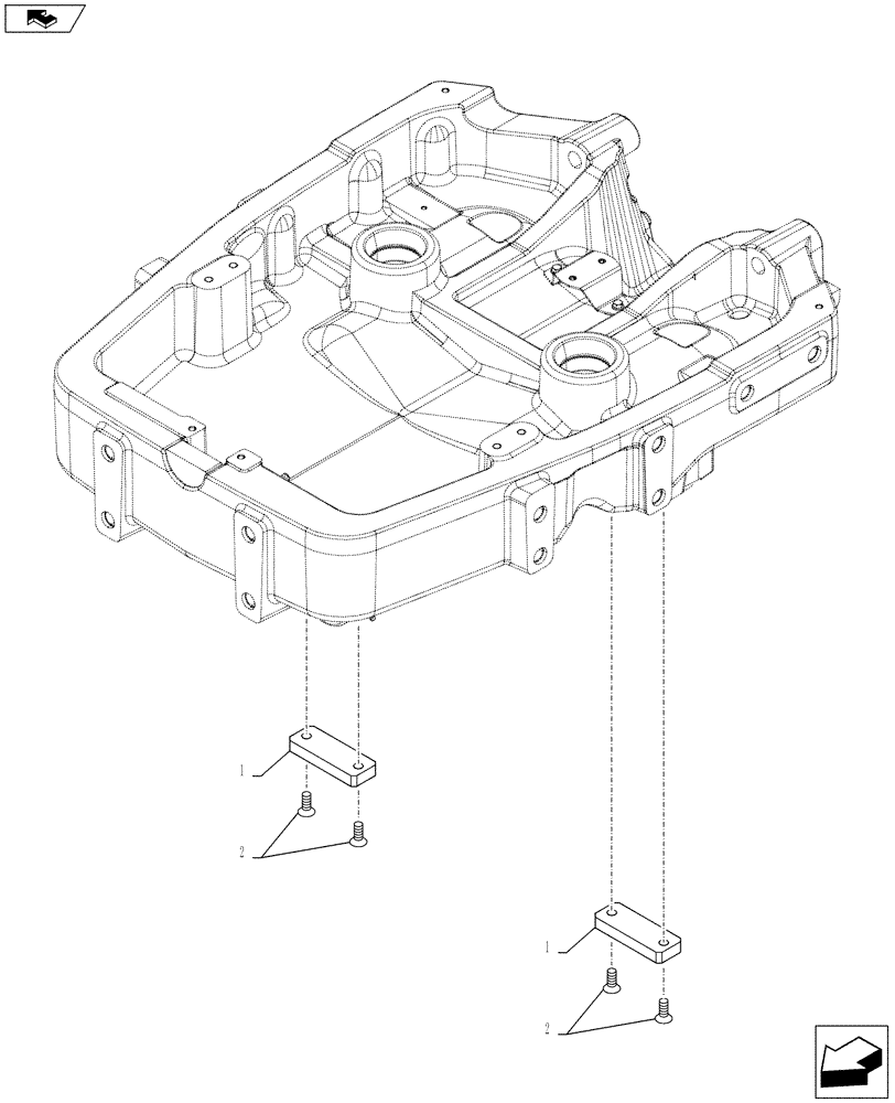 Схема запчастей Case IH FARMALL 115U - (82.100.AH[01]) - VAR - 331735, 331744, 335717, 336717 - FRONT LOADER, SPACER, ISO (82) - FRONT LOADER & BUCKET