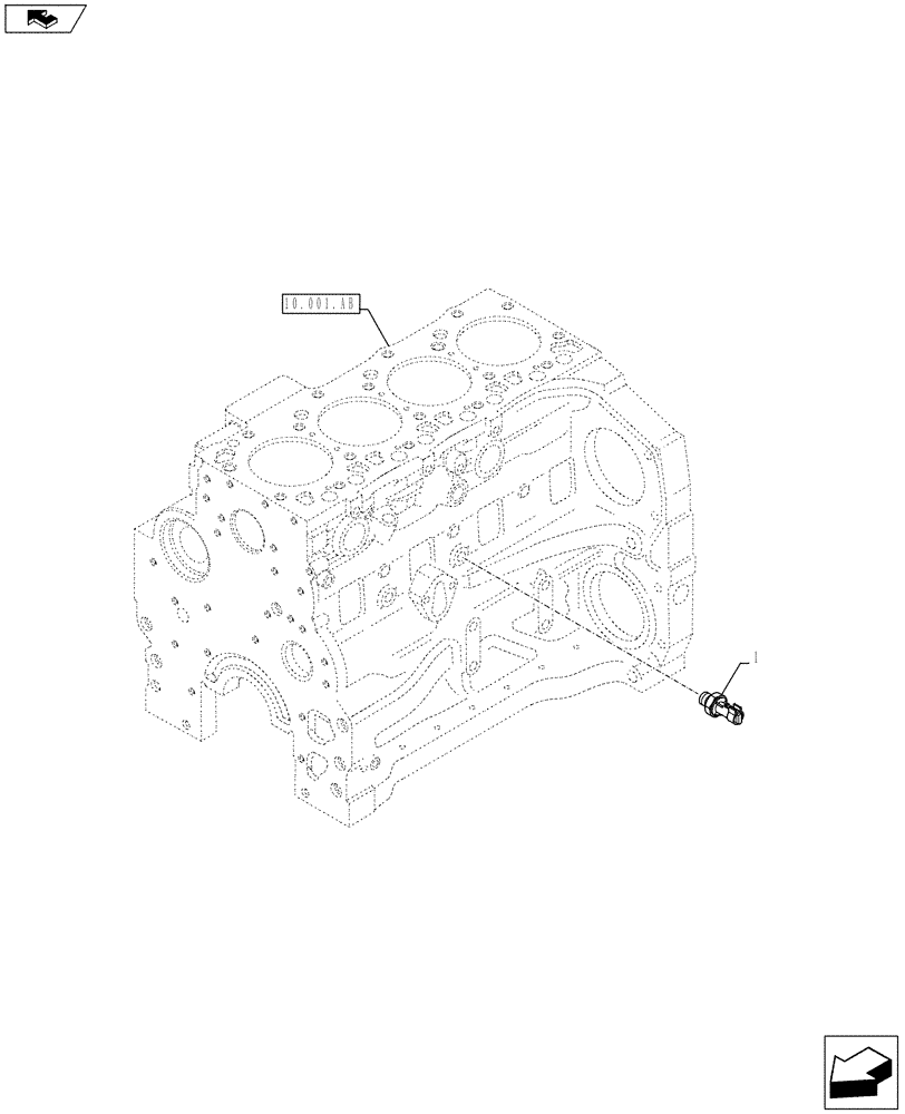 Схема запчастей Case IH F4CE9484L J600 - (55.013.AB) - ENGINE OIL, PRESSURE SWITCH (55) - ELECTRICAL SYSTEMS