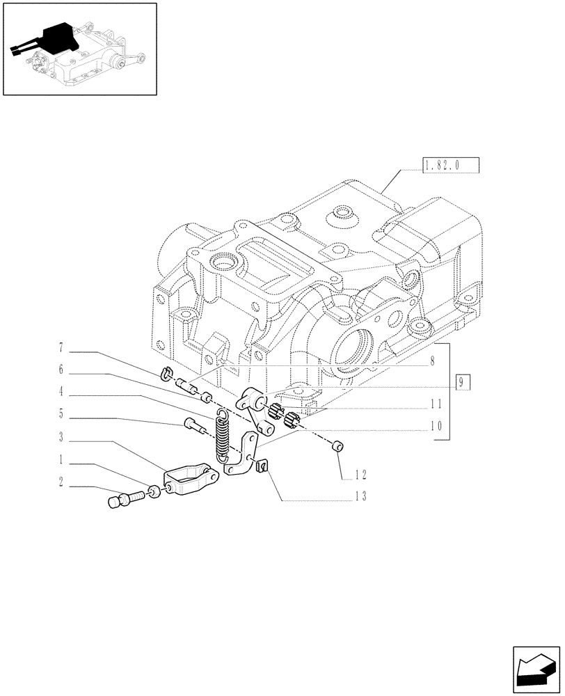 Схема запчастей Case IH MXU110 - (1.82.5[04]) - LIFT - CONTROL PARTS (07) - HYDRAULIC SYSTEM