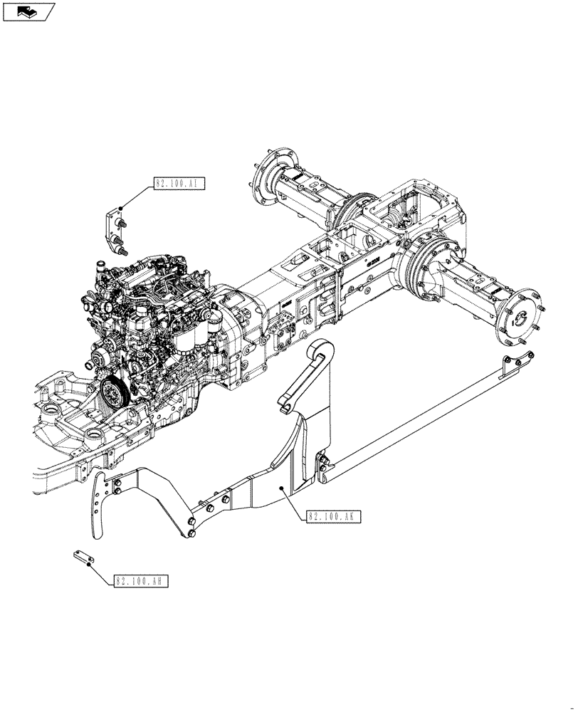Схема запчастей Case IH FARMALL 115U - (00.000.82) - PICTORIAL INDEX - FRONT LOADER AND BUCKET (00) - GENERAL & PICTORIAL INDEX