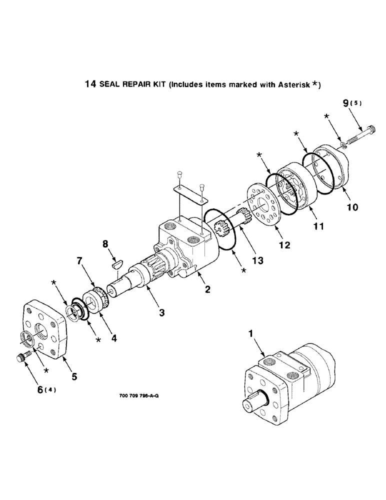 Схема запчастей Case IH 8820 - (8-28) - HYDRAULIC MOTOR ASSEMBLY, DRAPER DRIVE, 700709796 HYDRAULIC MOTOR ASSEMBLY COMPLETE (08) - HYDRAULICS