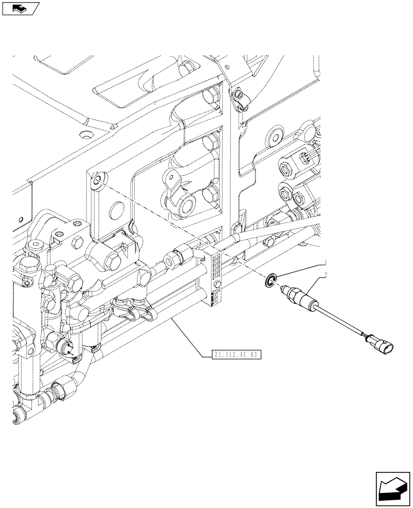 Схема запчастей Case IH FARMALL 105U - (55.513.AE) - STD + VAR - 332279, 332299, 390181 - CREEPER SWITCH (55) - ELECTRICAL SYSTEMS