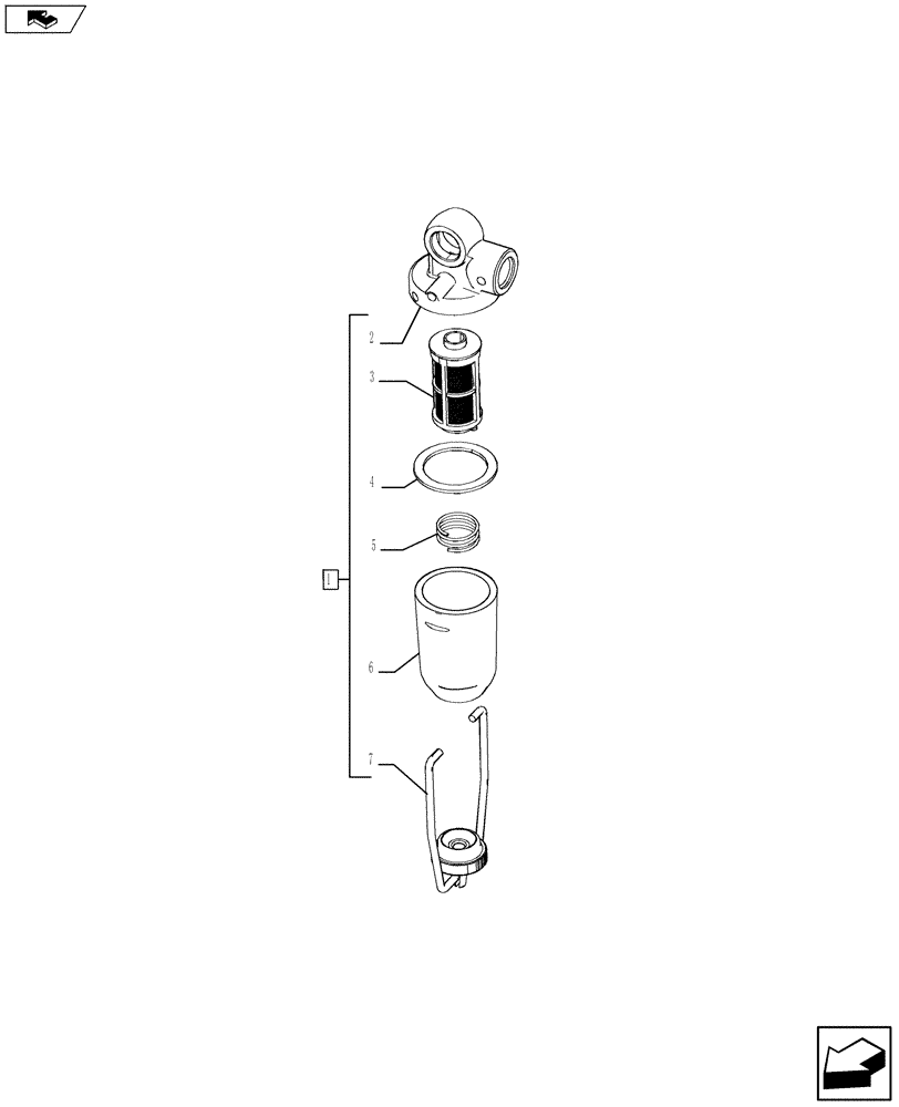 Схема запчастей Case IH FARMALL 105U - (10.206.AG[02]) - VAR - 330133 - FUEL FILTER, ISO (10) - ENGINE