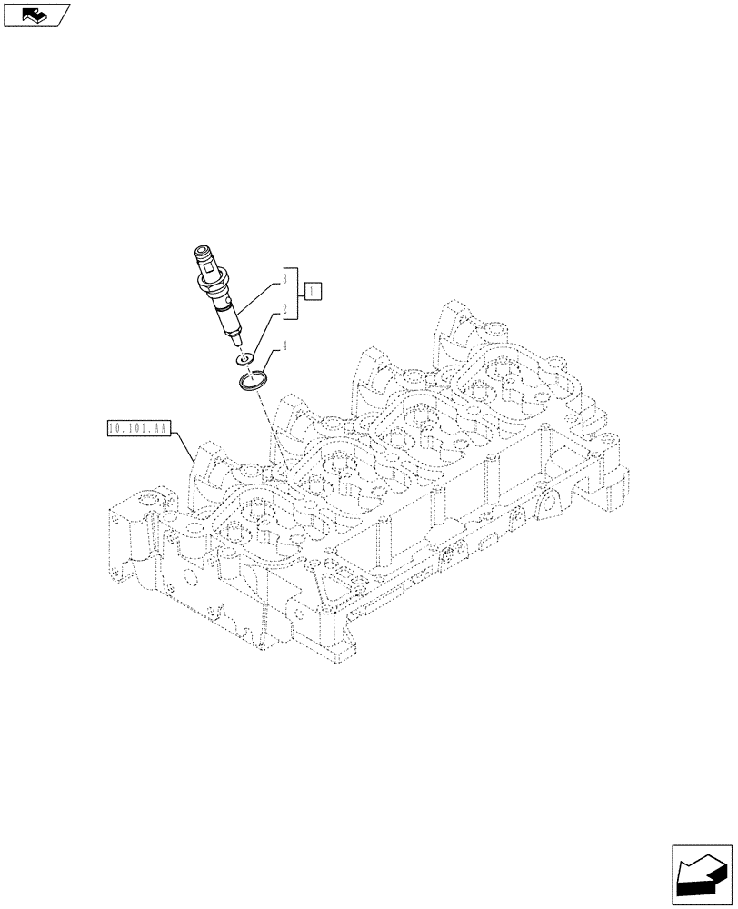 Схема запчастей Case IH F4CE9487N J603 - (10.218.AF) - FUEL INJECTOR (10) - ENGINE