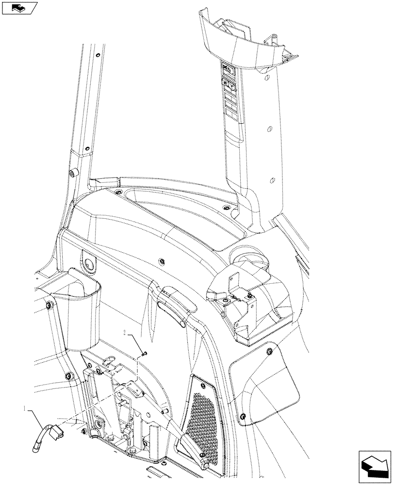 Схема запчастей Case IH FARMALL 105U - (55.031.AF[01]) - STD + VAR - 336755, 390755 - PARKING BRAKE, SWITCH, ISO (55) - ELECTRICAL SYSTEMS