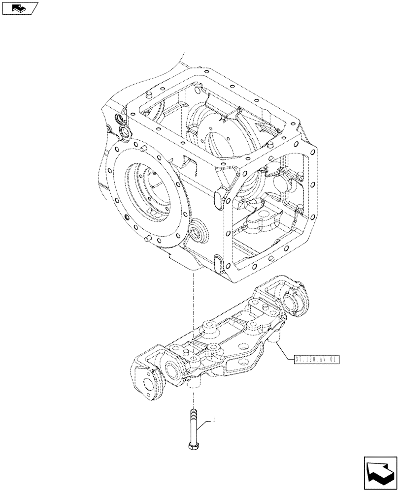 Схема запчастей Case IH FARMALL 115U - (37.120.AY[01]) - STD + VAR - 330772, 330887, 330891, 330893, 330897, 330899, 330906, 330928, 330932, 330935, 331945, 390891 - TOWING EQUIPMENT, SUPPORT, HITCH (37) - HITCHES, DRAWBARS & IMPLEMENT COUPLINGS