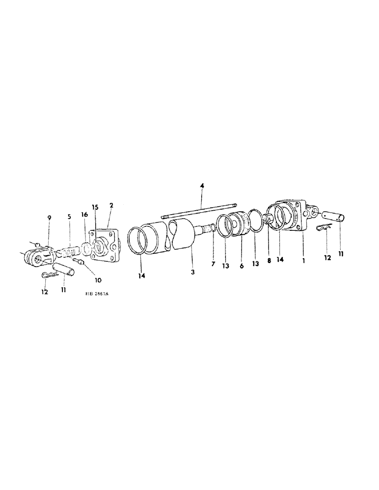 Схема запчастей Case IH 45 - (B-20) - C-FRAME LIFT HYDRAULIC CYLINDER, MONARCH 