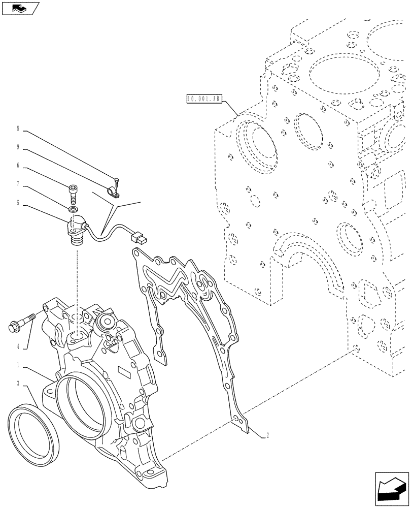 Схема запчастей Case IH F4CE9487N J603 - (10.304.AC) - ENGINE OIL PUMP (10) - ENGINE