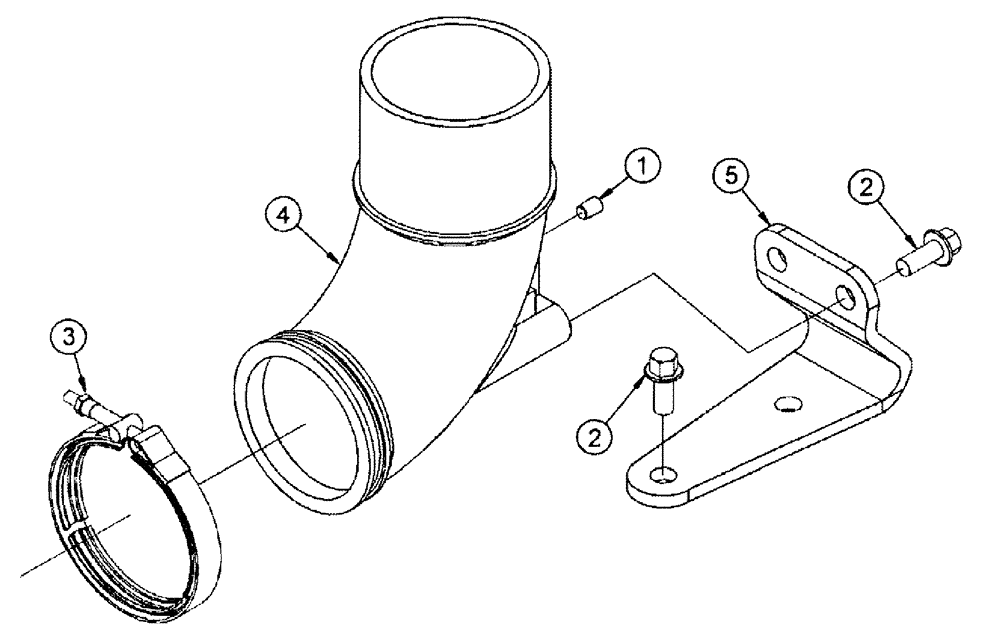 Схема запчастей Case IH SPX4260 - (03-007.) - EXHAUST PLUMBING (01) - ENGINE