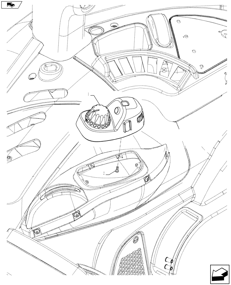 Схема запчастей Case IH FARMALL 105U - (55.523.AM[03]) - VAR - 743597 - ELECTRONIC LIFT, REAR, CONTROL DEVICE, ISO (55) - ELECTRICAL SYSTEMS