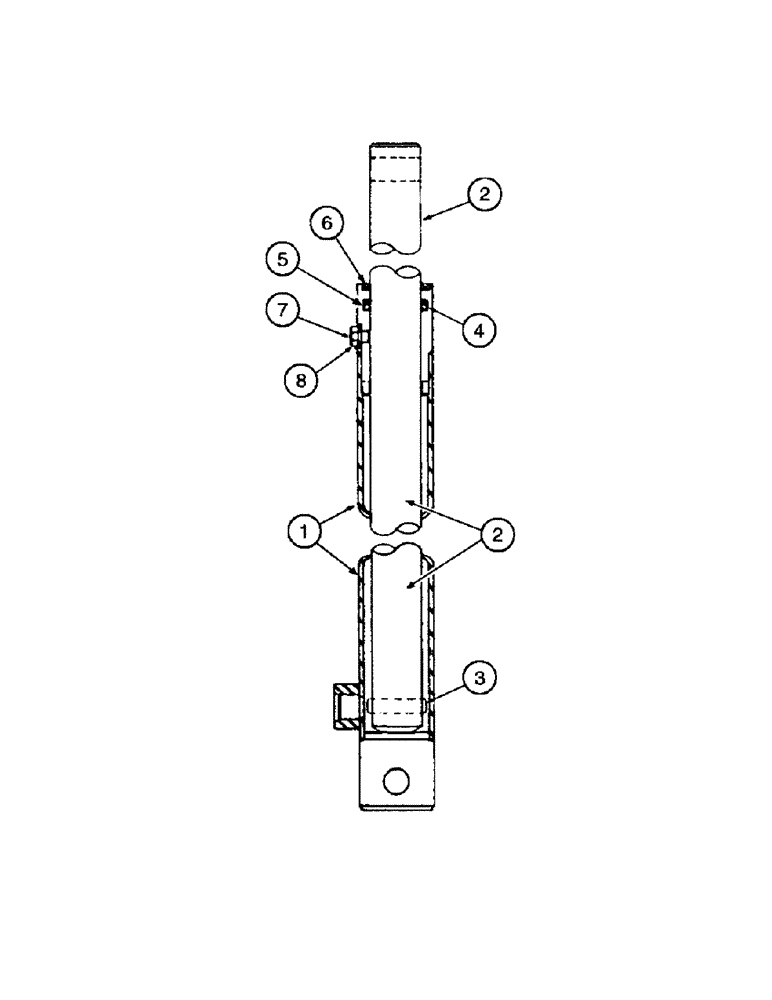 Схема запчастей Case IH INTERNATIONAL - (3-70[A]) - SLAVE REEL LIFT CYLINDER, 1.0 X 9.38 RAM TYPE, IH (07) - HYDRAULICS