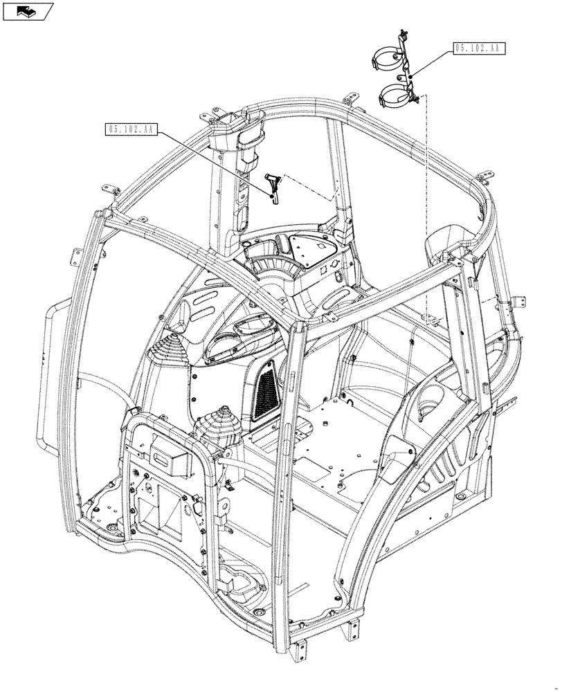 Схема запчастей Case IH FARMALL 115U - (05.000.00) - SECTION INDEX - MACHINE COMPLETION AND EQUIPMENT (05) - SERVICE & MAINTENANCE
