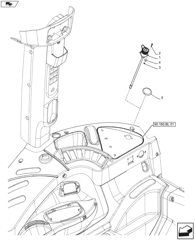 Схема запчастей Case IH FARMALL 105U - (55.680.AO[02]) - VAR - 330745 - RADAR, ELECTRICAL SOCKET (55) - ELECTRICAL SYSTEMS