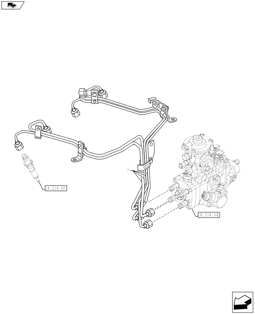 Схема запчастей Case IH F4CE9484L J600 - (10.218.AI[02]) - INJECTION PIPE (10) - ENGINE