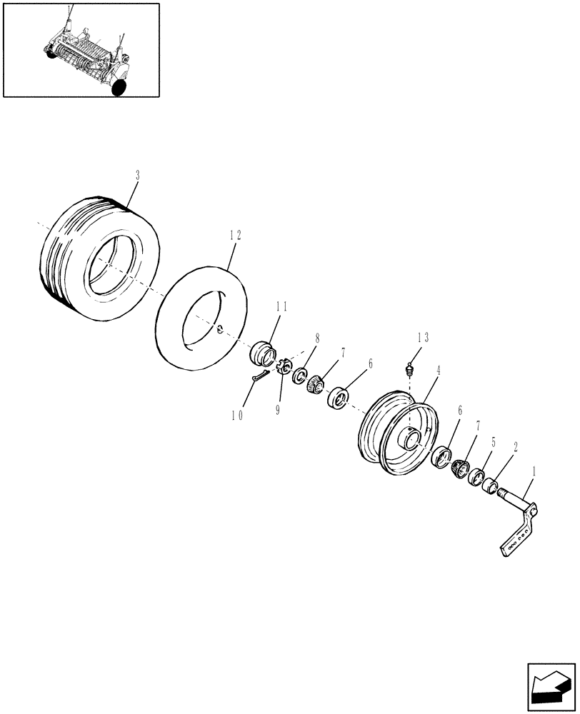 Схема запчастей Case IH RBX452 - (11.10) - WHEELS & TIRES, WIDE PICKUP, 16 X 6.5 - 8 (11) - WHEELS