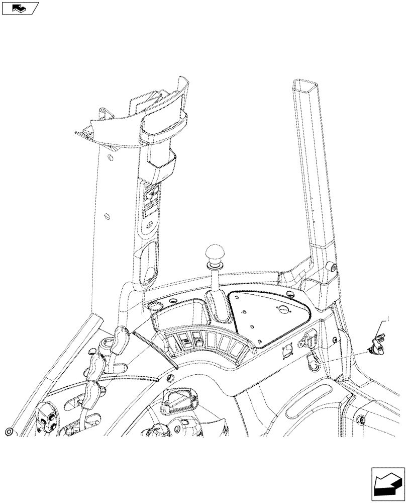 Схема запчастей Case IH FARMALL 105U - (55.510.BM[02]) - STD + VAR - 332717, 391713, 391756 - AUXILIARY POWER OUTLET, CAB, NA (55) - ELECTRICAL SYSTEMS