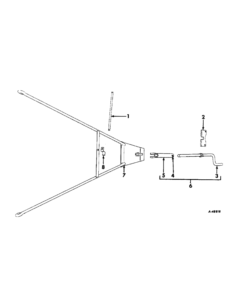 Схема запчастей Case IH VARIOUS - (B-027) - LIFTING JACK ATTACHMENT 