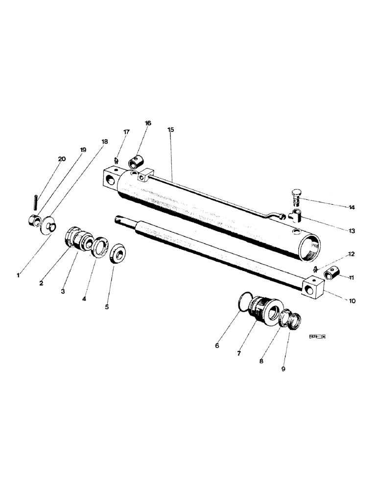 Схема запчастей Case IH 1529 - (018) - LIFT CYLINDER, UP TO NO. 3755970 