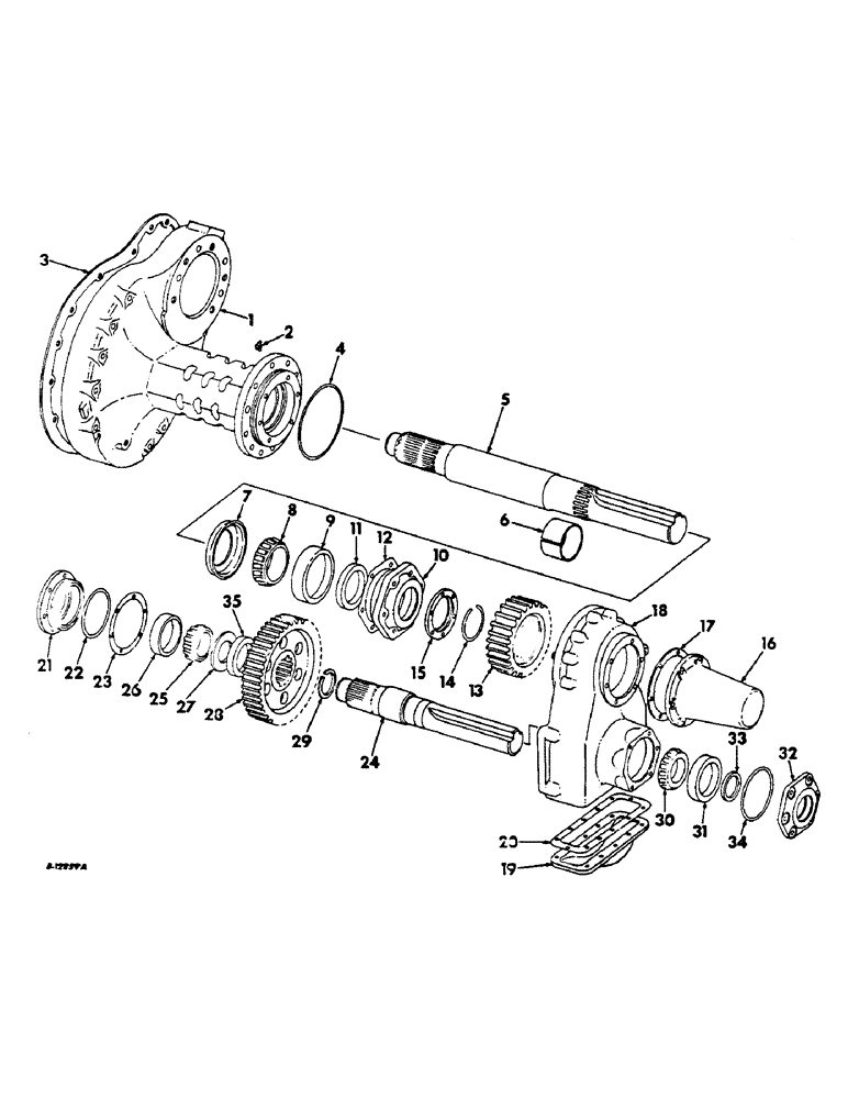 Схема запчастей Case IH 2806 - (B-16) - POWER TRAIN, FINAL DRIVE, COUNTERSHAFT AND CARRIER, TRACTORS WITH COTTEN PICKER (03) - POWER TRAIN