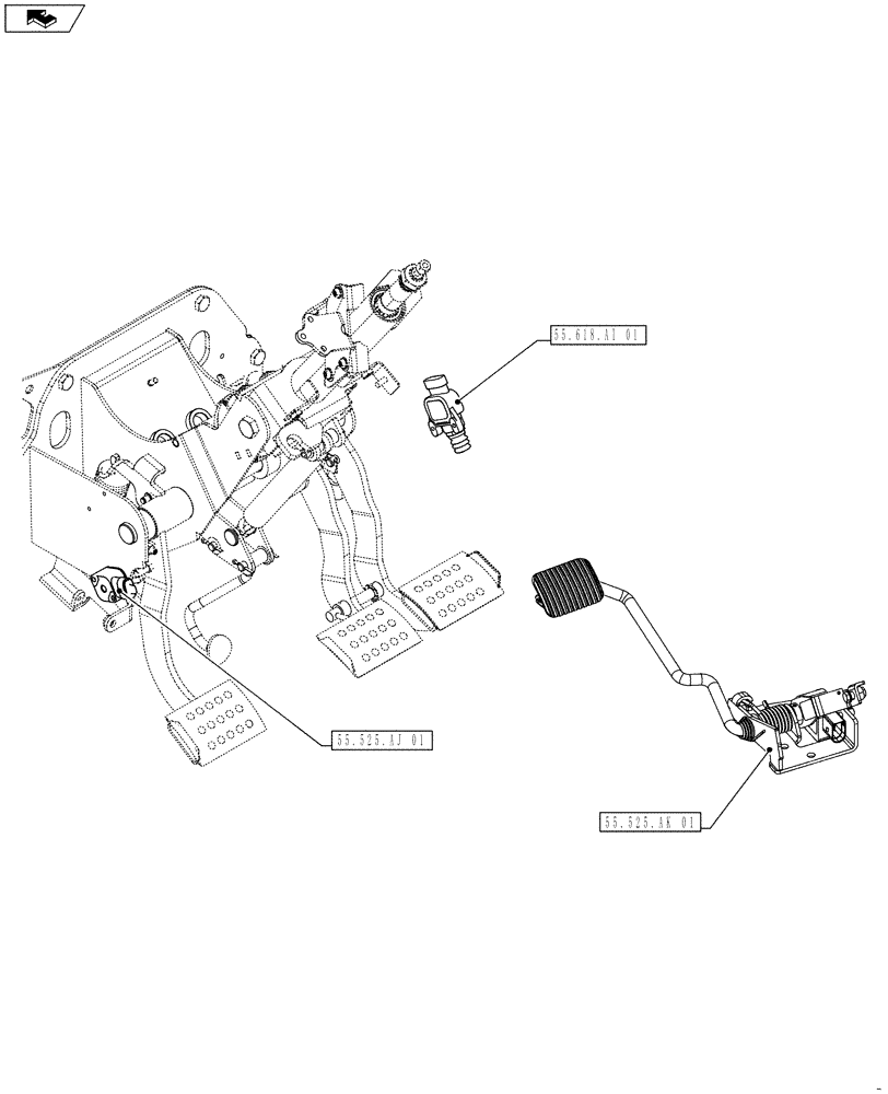 Схема запчастей Case IH FARMALL 115U - (00.000.55[05]) - PICTORIAL INDEX - ELECTRICAL SYSTEMS (00) - GENERAL & PICTORIAL INDEX