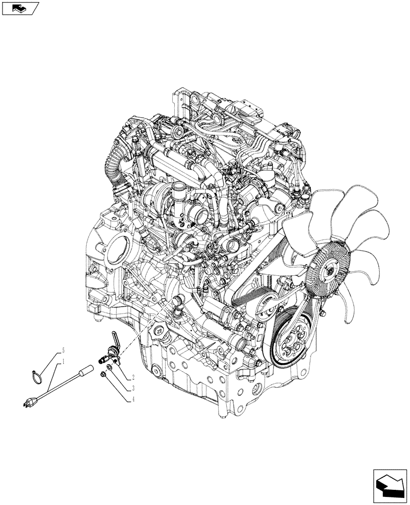 Схема запчастей Case IH FARMALL 105U - (55.202.AE[01]) - VAR - 331716 - ENGINE, HEATING ELEMENT, ISO - END YR 01-APR-2014 (55) - ELECTRICAL SYSTEMS