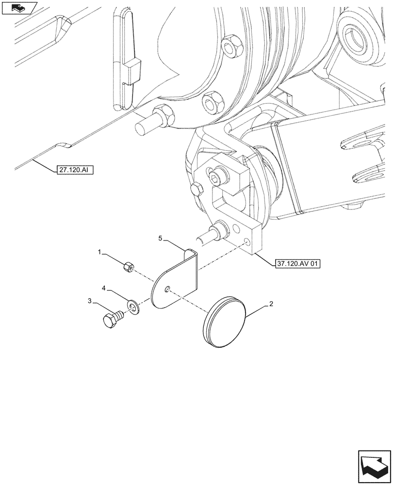 Схема запчастей Case IH FARMALL 115U - (55.404.BH[03]) - VAR - 332692 - REFLECTOR, NA (55) - ELECTRICAL SYSTEMS