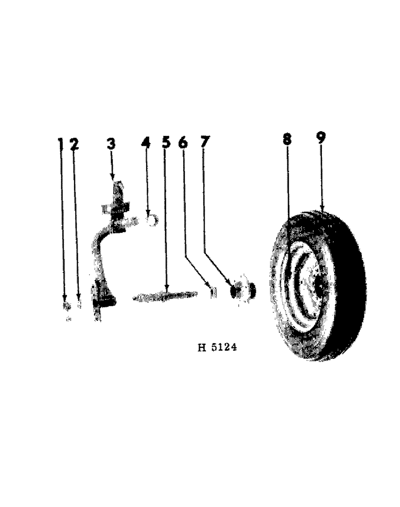 Схема запчастей Case IH 100 - (03-10[A]) - SINGLE REAR FURROW WHEEL 