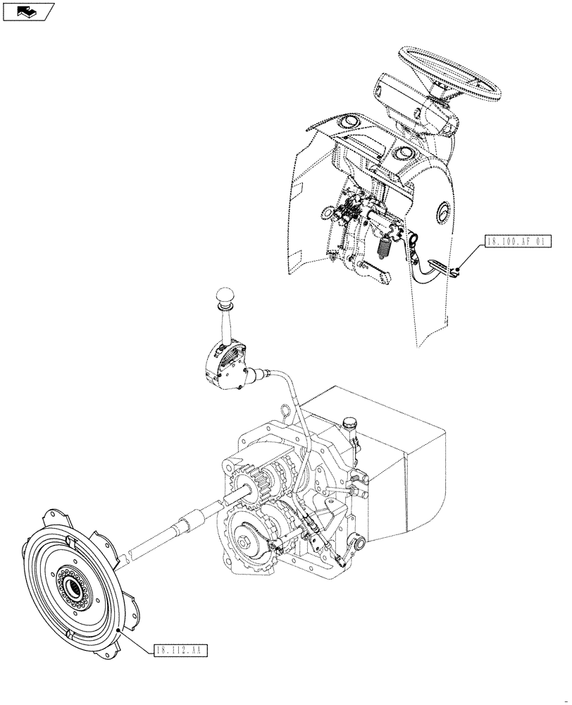 Схема запчастей Case IH FARMALL 115U - (00.000.18) - PICTORIAL INDEX - CLUTCH (00) - GENERAL & PICTORIAL INDEX
