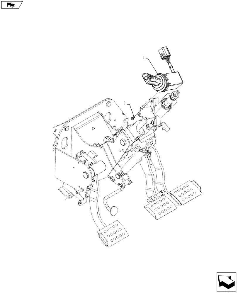 Схема запчастей Case IH FARMALL 105U - (55.512.BY[04]) - STD + VAR - 336755, 390755 - TOGGLE SWITCH, TRANSMISSION CONTROL, ISO (55) - ELECTRICAL SYSTEMS