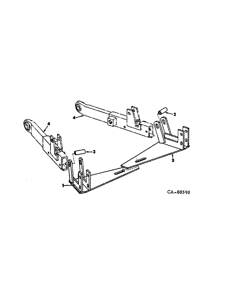 Схема запчастей Case IH 1468 - (09-20) - FRAME, THREE POINT HITCH STABILIZER (12) - FRAME