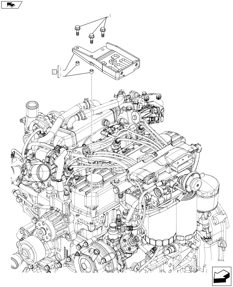 Схема запчастей Case IH FARMALL 115U - (50.200.AA[01]) - STD + VAR - 390641 - SUPPORT (W/O AIR CONDITIONING) (50) - CAB CLIMATE CONTROL