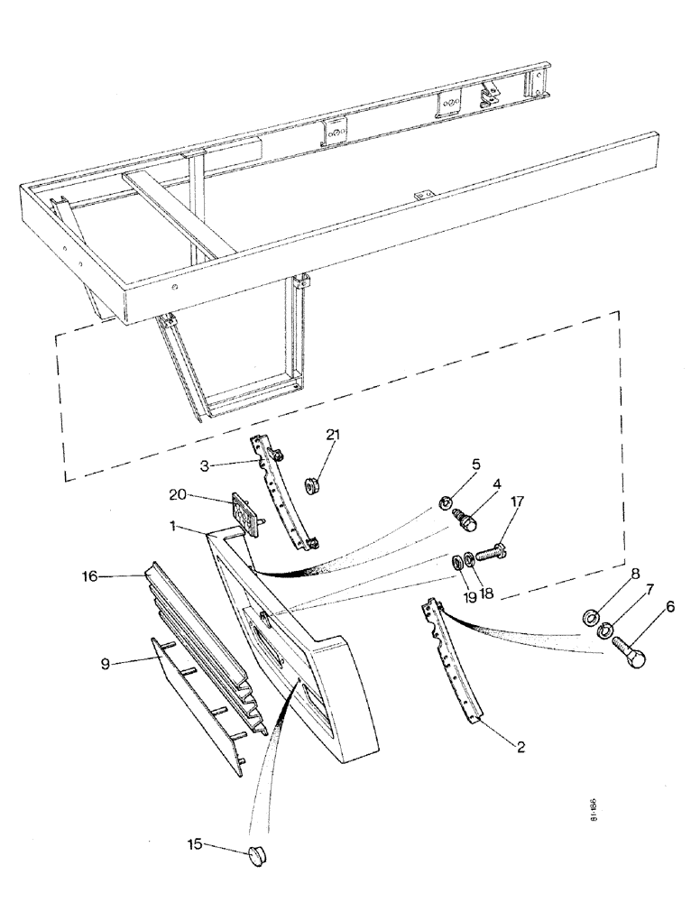 Схема запчастей Case IH 1490 - (N08-1) - ENGINE COVER, FRONT, HIGH PLATFORM (08) - SHEET METAL