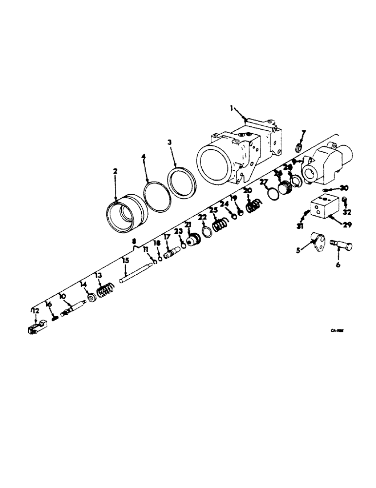 Схема запчастей Case IH 474 - (10-21) - DRAFT CONTROL CYLINDER AND VALVE (07) - HYDRAULICS
