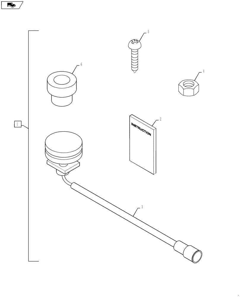 Схема запчастей Case IH MAGNUM 380 - (88.100.55[06]) - DIA KIT, BUSINESS BAND RADIO ANTENNA CABLE (88) - ACCESSORIES