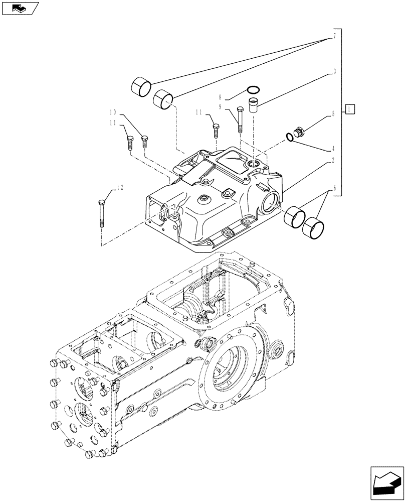 Схема запчастей Case IH FARMALL 95C - (37.110.AC[01]) - VAR - 332785, 390831, 743595, 743596 - HYDRAULIC LIFT, COVER (37) - HITCHES, DRAWBARS & IMPLEMENT COUPLINGS