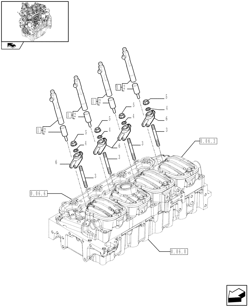 Схема запчастей Case IH FARMALL 70 - (0.14.0[02]) - INJECTION EQUIPMENT - INJECTOR (01) - ENGINE