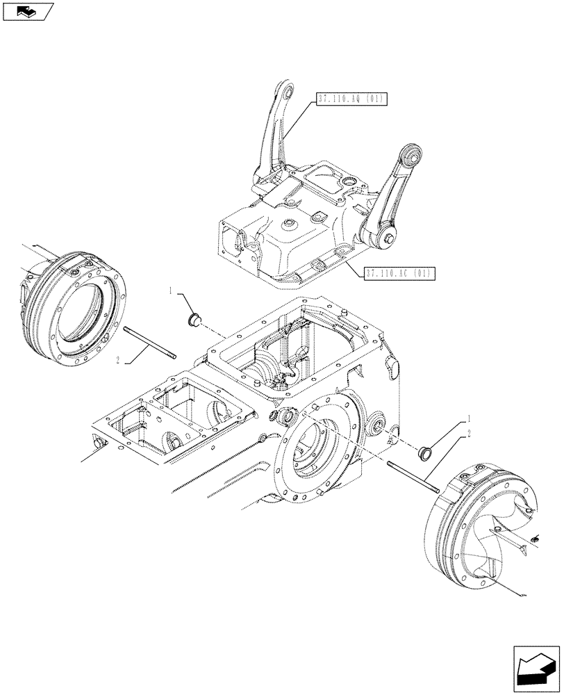 Схема запчастей Case IH FARMALL 95C - (35.116.AH[06]) - VAR - 390831 - HYDRAULIC LIFT, LIFT CYLINDER (35) - HYDRAULIC SYSTEMS