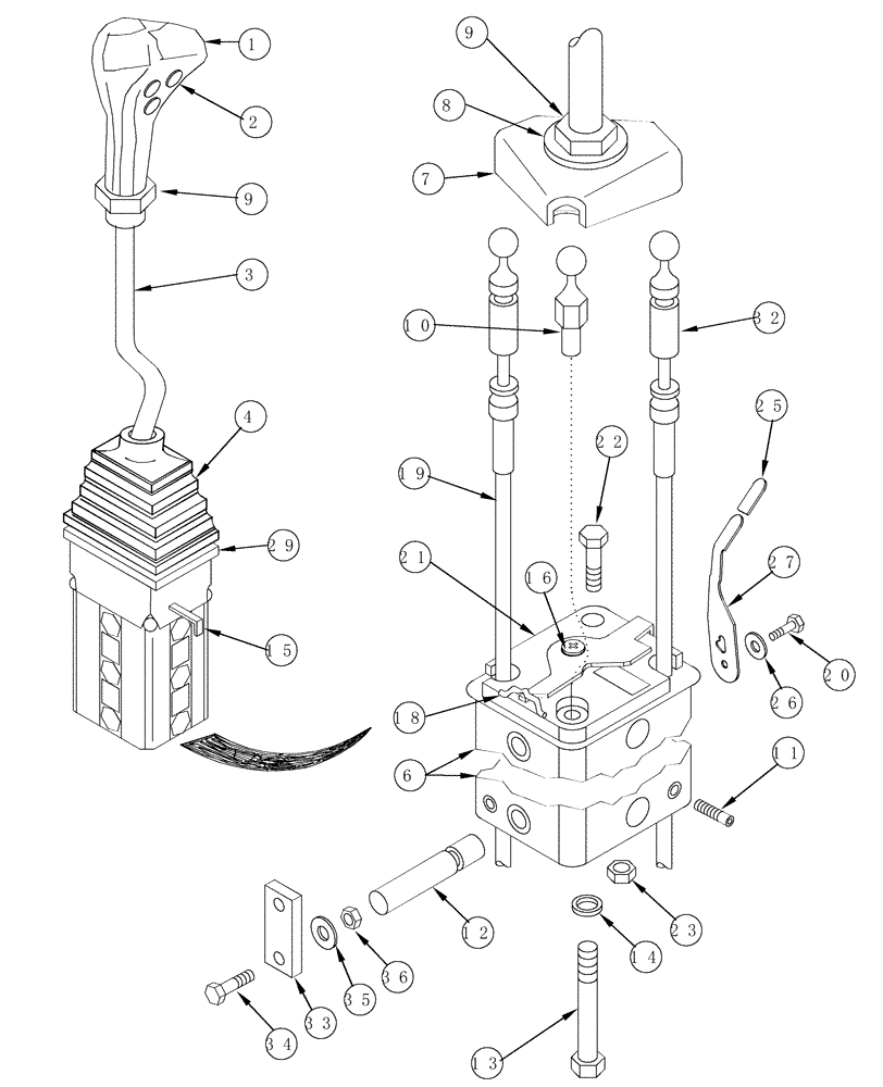 Схема запчастей Case IH LX162 - (08-21) - CONTROL ASSEMBLY - 2 FUNCTION - MXM100-MXM170 POWER SHIFT TRANSMISSION (08) - HYDRAULICS