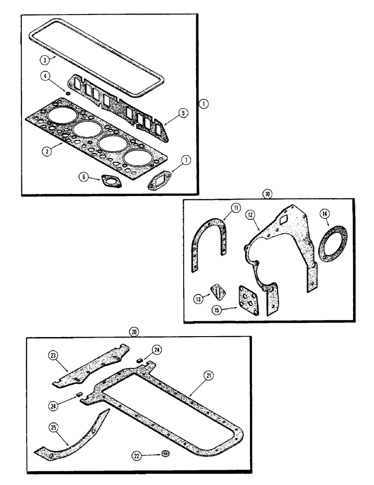 Схема запчастей Case IH M570AT - (020) - ENGINE GASKET KITS, (159) SPARK IGNITION ENGINE (02) - ENGINE