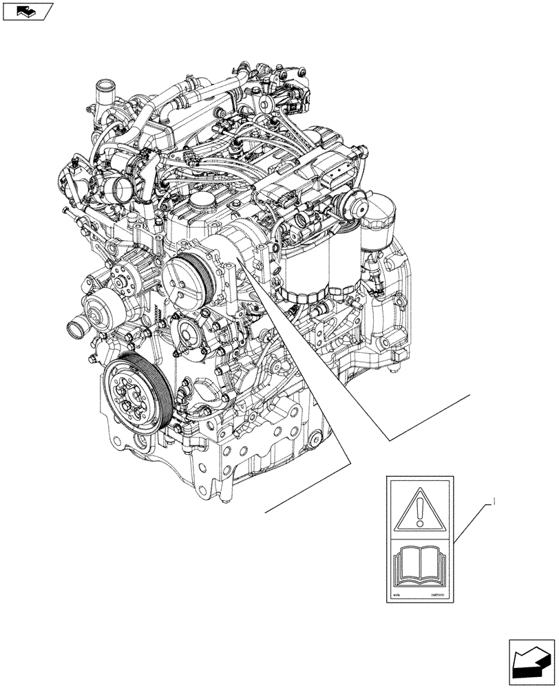 Схема запчастей Case IH FARMALL 95C - (90.108.AC[03]) - VAR - 334179, 334183, 334184, 334185, 334211, 334212 - WARNING DECAL, W/ CAB - ISO (90) - PLATFORM, CAB, BODYWORK AND DECALS