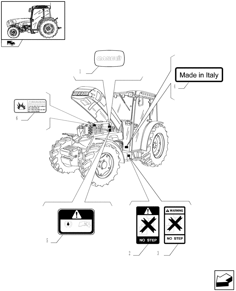 Схема запчастей Case IH FARMALL 95N - (1.98.0[02]) - DECALS - LEFT SIDE - C6624 (13) - DECALS