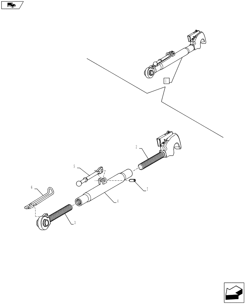 Схема запчастей Case IH FARMALL 95C - (37.110.AE[07]) - VAR - 332953 - LIFT ARM, STRUT (37) - HITCHES, DRAWBARS & IMPLEMENT COUPLINGS