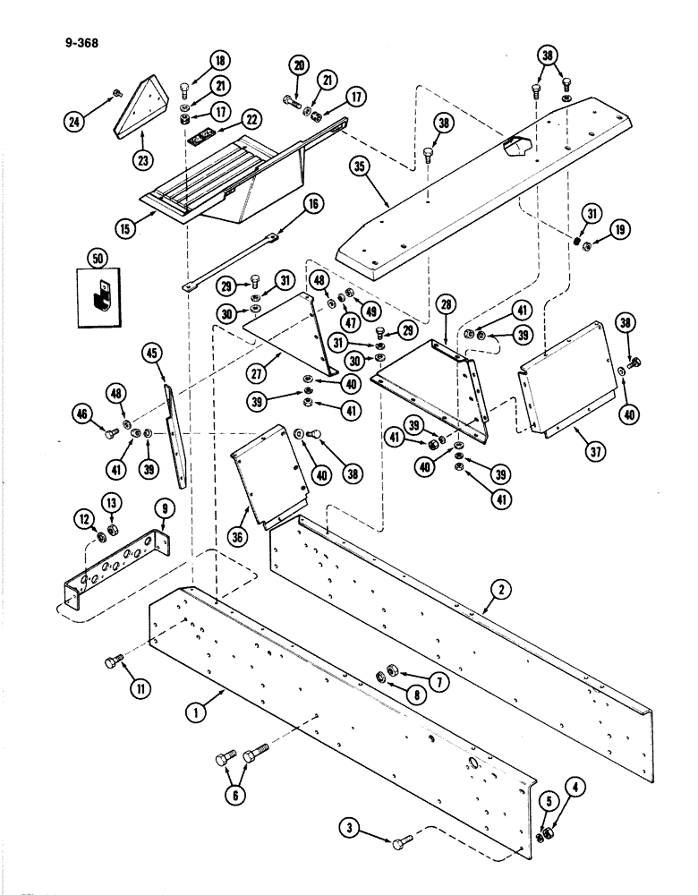 Схема запчастей Case IH 4894 - (9-368) - PLATFORM AND SIDE PLATES (09) - CHASSIS/ATTACHMENTS