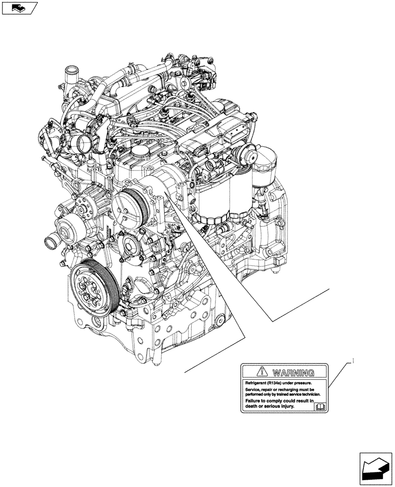 Схема запчастей Case IH FARMALL 105C - (90.108.AC[04]) - VAR - 334179, 334183, 334185, 334211 - WARNING DECAL, W/ CAB - NA (90) - PLATFORM, CAB, BODYWORK AND DECALS